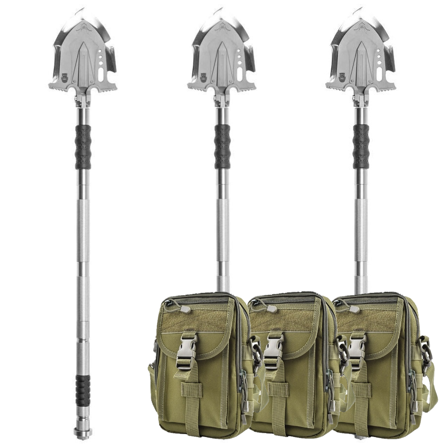 F-A3 Survival Shovel w/Military Style Pouch 3 Pack