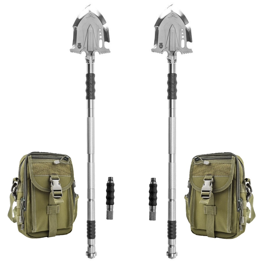 F-A3 Tactical Shovel w/Military Pouch and Handle Extension 2 Pack